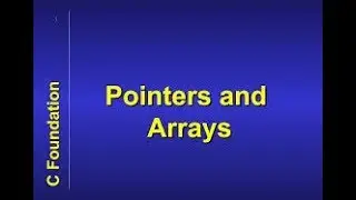 Pointers and 1 D array