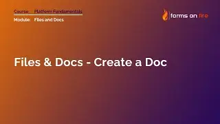 Files & Docs - Create a Doc