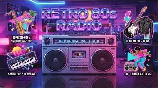A RÁDIO DOS ANOS 80 QUE NUNCA EXISTIU! 📻 Retro 80's Radio