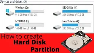 How to Partition a Hard Drive on Windows 10  | Hard Disk Partition | Windows 7 | English |
