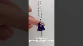 Hot enamel jewelry with blue aquamarine