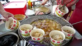 The most popular food in Fengyuan District, Taichung/在地人激推台中豐原區-炒麵豬血湯.爌肉飯.肉圓 - Taiwanese Street Food