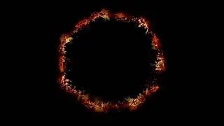 Top Angle Ground Fire Slow|Black Screen|Stock Footage|After effect|VFX Stock Footage