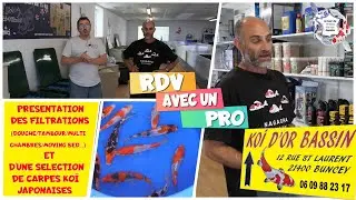 (bassin) rdv chez un pro rdv chez koï d'Or bassin on parle filtration et présentation de carpes koi