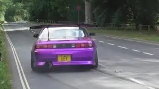 Cars leaving the Elvaston castle mega meet 2021