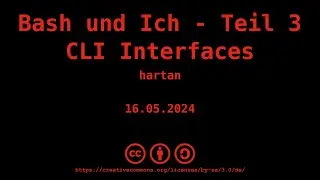 [c¼h] Bash und Ich - CLI Interfaces