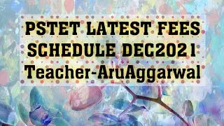 PSTET DEC 2021 FEES SCHEDULE