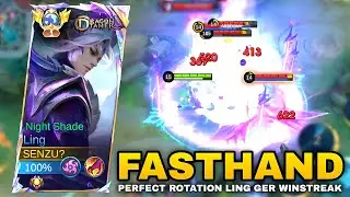 LING FASTHAND BEST ROTATION FOR GET 100% WINSTREAK - Top Global Ling Mobile Legends