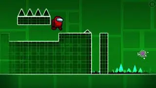 Among us in geometry dash trailer!!!