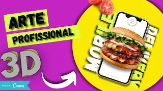 ARTE PROFISSIONAL NO CANVA   HAMBURGUER