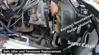 How to Replace a Serpentine Belt, Idler and Tensioner Pulley (Any Ford 4.0L V6 Engine)