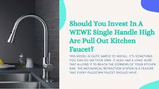 WEWE Single Handle High Arc Pull Out Kitchen Faucet Review