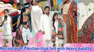 Pakistani style Suit || Cutting & Stitching || Trending Embroidered Dupatta || Outfit From Scratch 3