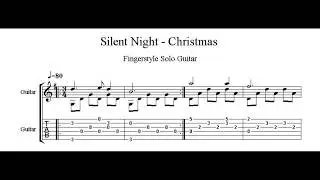 Silent Night - Christmas Fingerstyle Guitar(Pdf guitar tab in description)