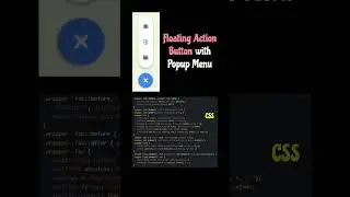 Floating Action Button Popup Menu #css3 #coding #programming