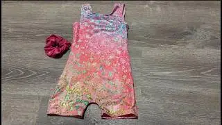 Alikhonf Leotards for Girls Gymnastics Kids Sleeveless Biketard with Shorts Sparkly Dance Tumbling O