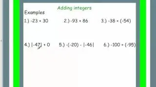 Adding Integers