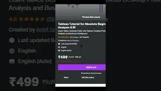 Tableau BI Course on Udemy  - Free Giveaway
