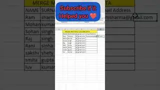 how to merge multiple columns data in excel
