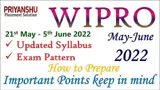 Wipro NTH Updated Syllabus | Wipro Exam Pattern | wipro syllabus for 2022 batch | May-June 2022