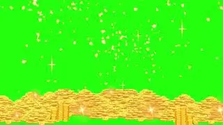 Green Screen : Treasure Rain Animations : No Copyrights