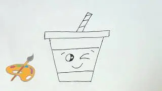 Kako se crta čaša | Как нарисовать стакан | How to draw a cartoon  glass