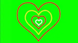 Blinking Heart Green Screen,Heart Color Blinking green screen,