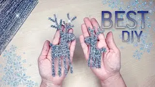 Crafts from chenille wire. DIY Christmas crafts.