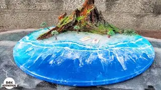 Amazing Creative Epoxy Resin Ocean Table Idea From Discarded Wood || Woodworking Projects