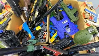 Large two Boxes of Toy Rifles, Different Weapons and İnternetsin Gun Bullets, Toy Weapons