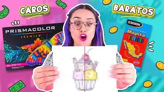 COLORES BARATOS VS CAROS 😱 ¿Cual es mejor? *Regreso a clases*✏📒