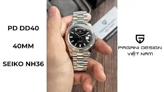 Special Edition – Pagani Design Daydate 40mm – Màu đen – Seiko NH36 – Automatic – PD 1783