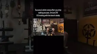 Success is what comes after you stop making excuses. 3rd set 370 x 5 training with the bench daddy.