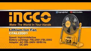 Вентилятор с комбинированным питанием 20V LI-Ion / 220V CFALI2001 INGCO