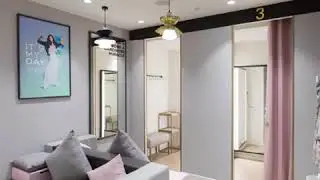 Mood-lighting enabled luxurious trial rooms