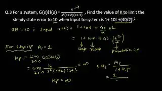 Problem 3:Steady State Error Coefficients/Constants(English)