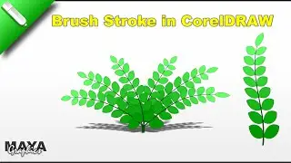 How to Create Brush Stroke in Coreldraw | Artistic Media tool in coreldraw | Maya Graphics