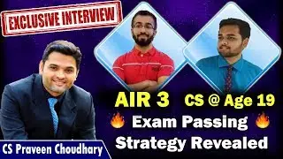 Exclusive Interview : AIR 3 | CS at Age of 19 | CS Exam Passing Strategy REVEALED