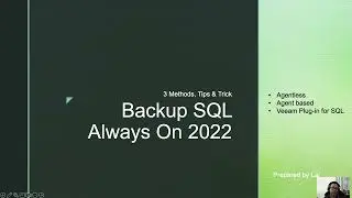 Part1-Agentless Backup SQL AlwaysOn 2022 Using Veeam | Tip and Tricks