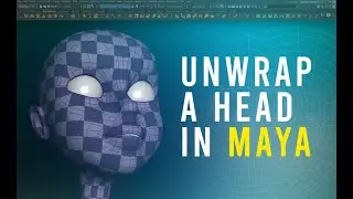 Unwrap a head in Maya with auto unwrap UVs tool (bonus tools)