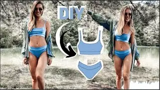 Old Navy Sport Top Swimsuit bikini sewing tutorial + PDF pattern - LEKApatterns