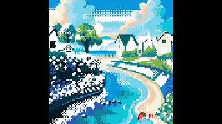River Town Pixel Art