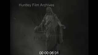 Statue of Jesus in Dark Mist, 1950s - Archive Film 1066616