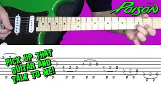 Poison - Talk Dirty To Me - guitar solo lesson with tabs!