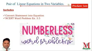 Pair of linear equations in two variables|| Part 8|| Chapter 3|| Class 10|| Word problems