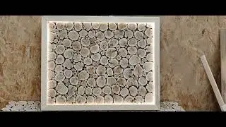Панно из можжевельника 1000/800мм с подсветкой.