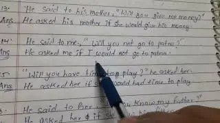 Oxford Current English Grammar Exercise 79 | Direct And Indirect Speech | Writter---Rk sinha part 2