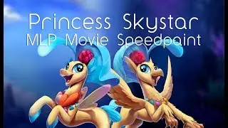 Princess SkyStar the Seapony and Hippogriff (My little pony speed painting)
