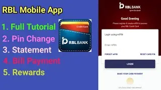 How To Use RBL Credit Card App In Tamil / Statement / Bill Pay / Rewards / Pin Change