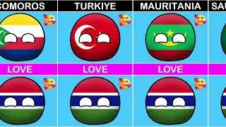 🇬🇲 Countries That Love or Hate Gambia | Countryballs Animation 🌍